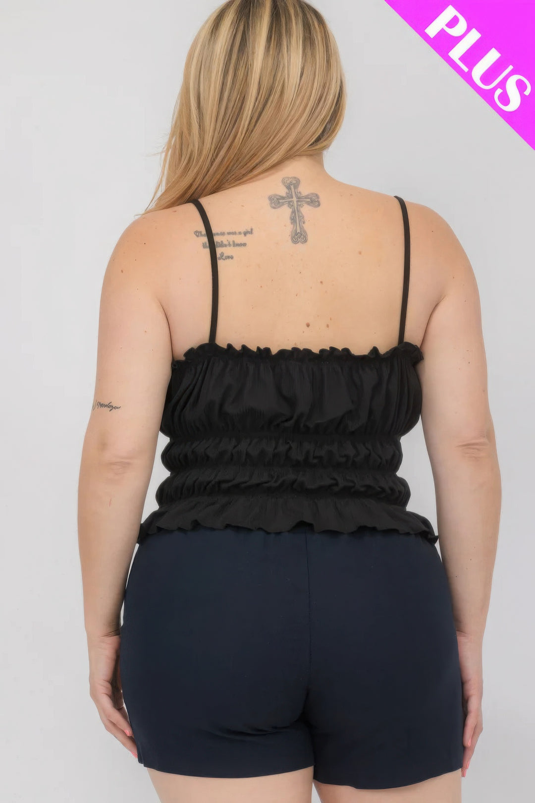 Plus Size Tiered Shirred Body Crop Top - Love it Curvy