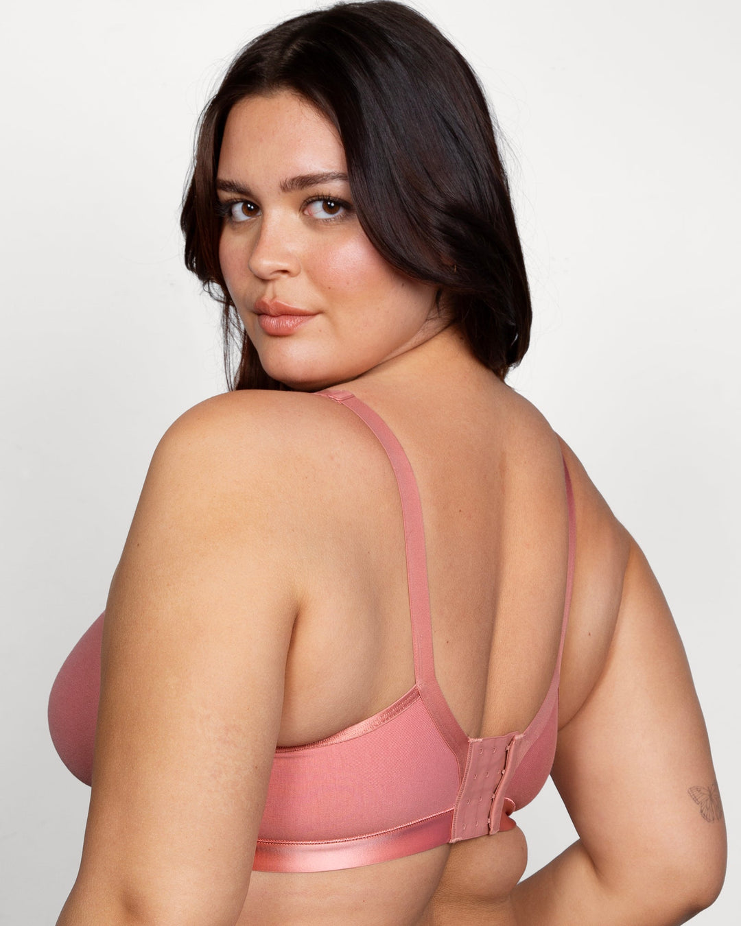 Curvy Couture Cotton Luxe Unlined Wireless Bra in Desert Dawn