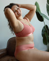 Curvy Couture Cotton Luxe Unlined Wireless Bra in Desert Dawn
