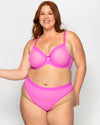 Sheer Mesh High Cut Thong - Flirt