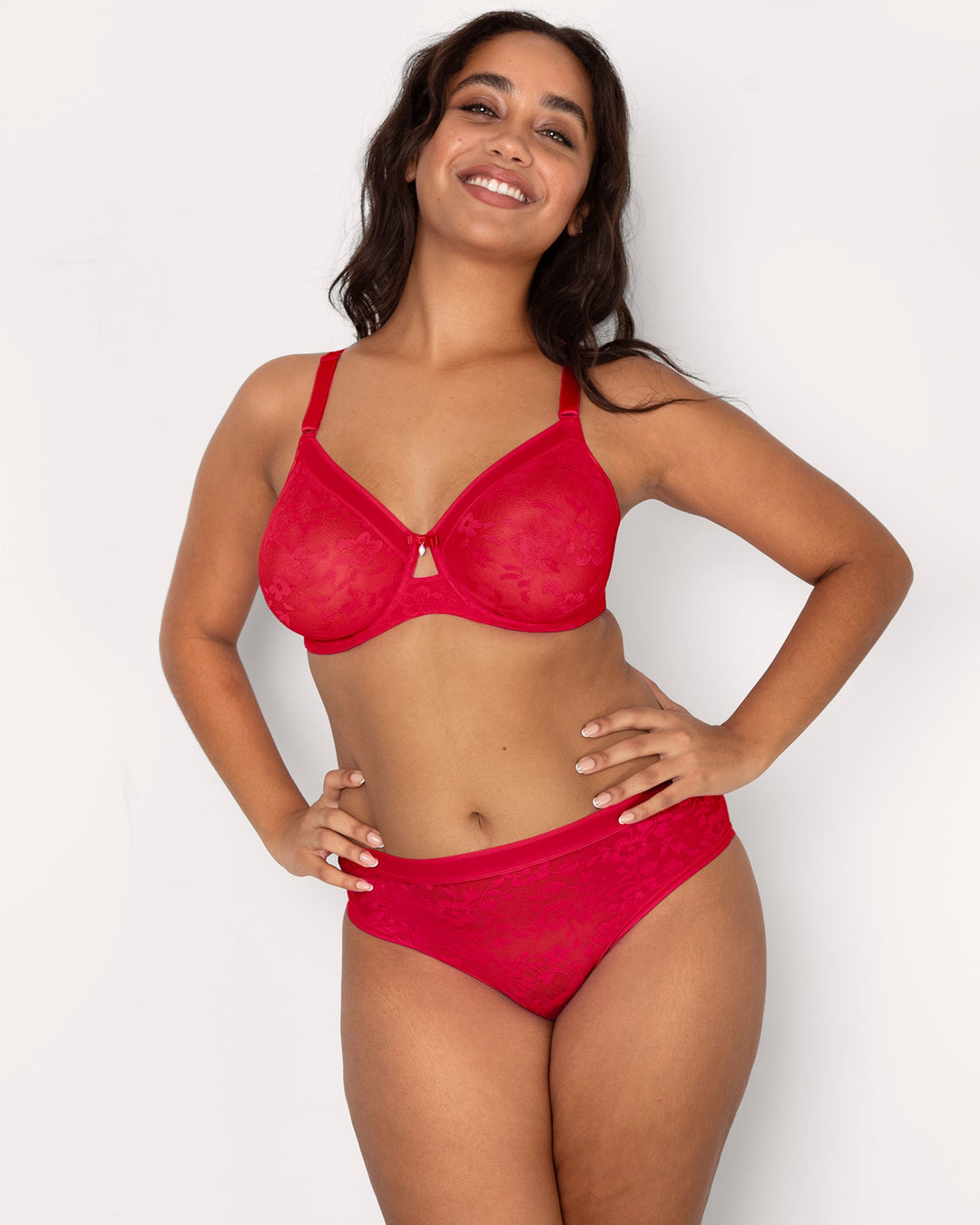 No Show Lace Unlined Underwire Bra | Love It Curvy