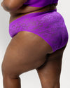 No-Show Lace High Cut Brief - Purple Passion