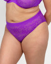 No-Show Lace High Cut Brief - Purple Passion