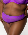 No-Show Lace High Cut Brief - Purple Passion