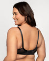Curvy Couture Sheer Whisper Full Coverage Unlined Underwire Bra in Black Hue