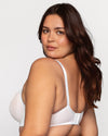 Curvy Couture Sheer Whisper Full Coverage Unlined Underwire Bra in White