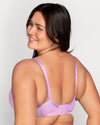 Curvy Couture Sheer Whisper Full Coverage Unlined Underwire Bra in Stellar Orchid