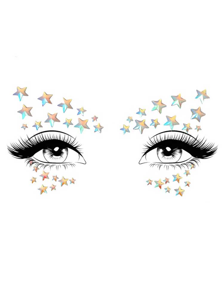 Celeste Glow in the Dark Face Jewels Sticker - Love it Curvy