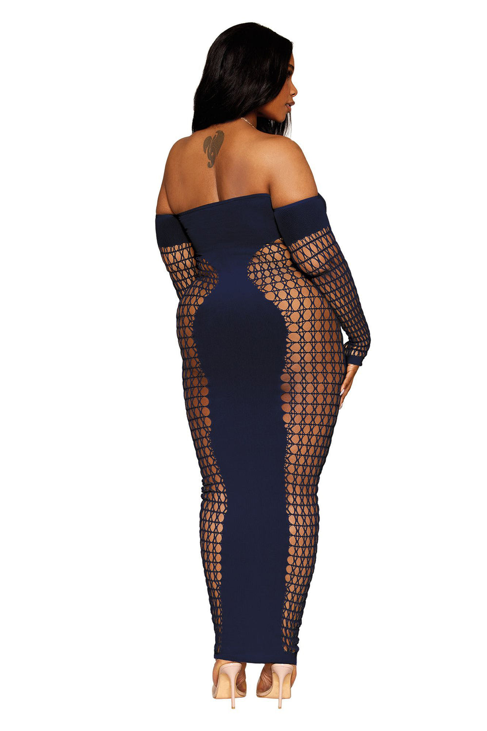 Bodystocking Gown - Queen Size - Denim - Love it Curvy