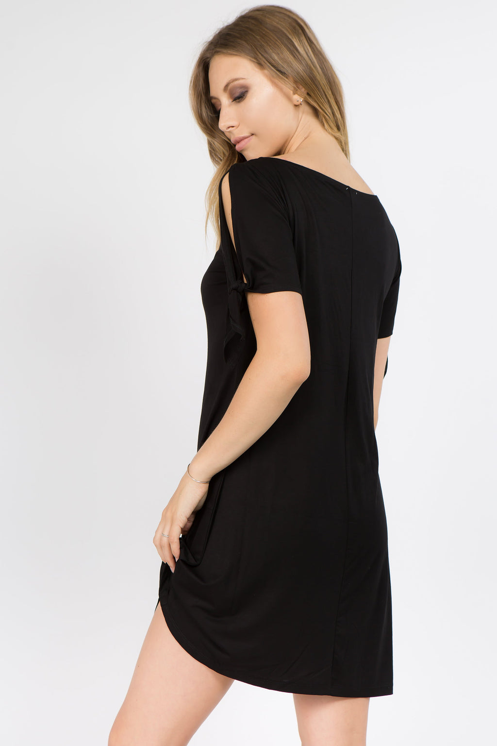 Knot Tie Sleeve Shift Dress | Love It Curvy