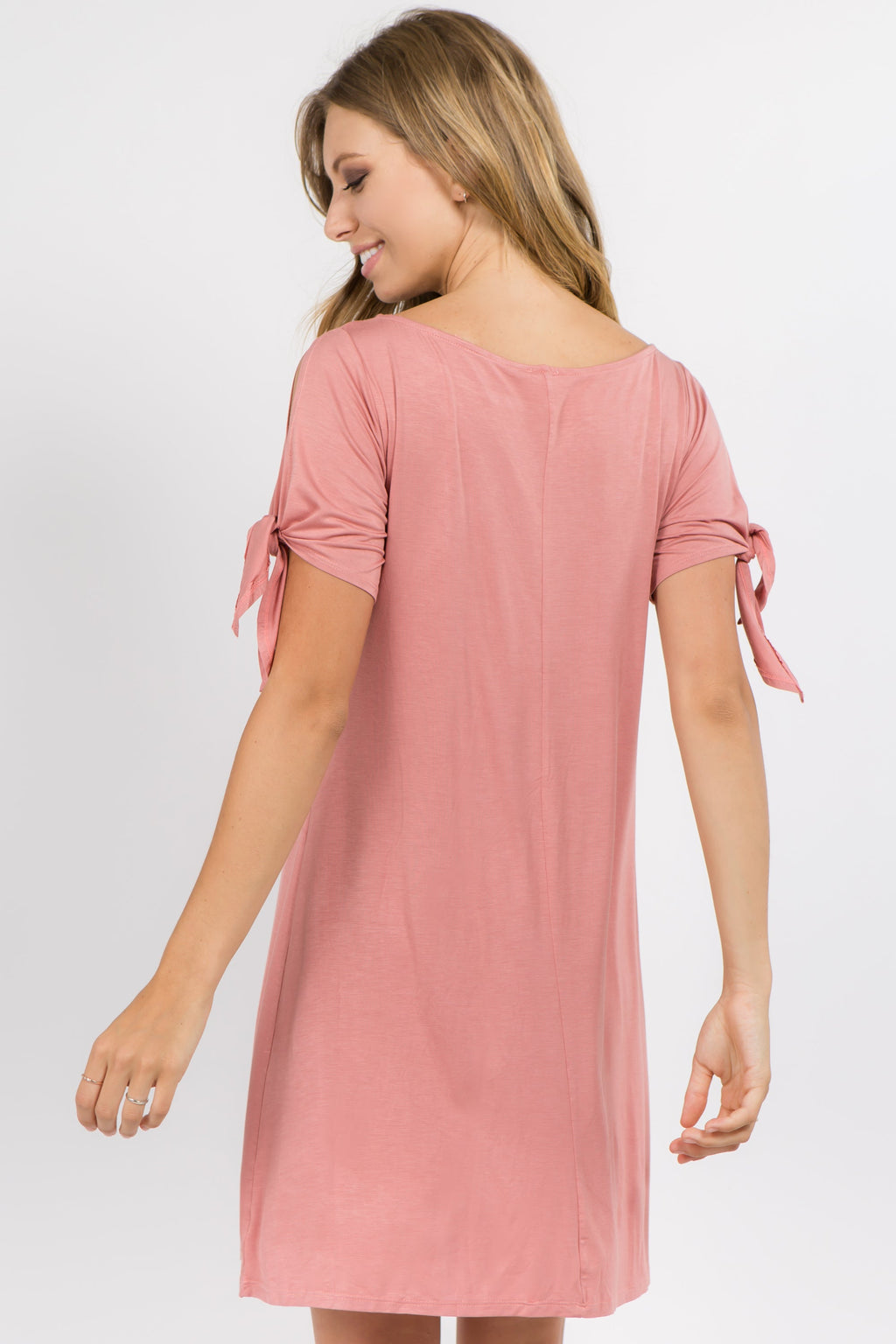 Knot Tie Sleeve Shift Dress | Love It Curvy