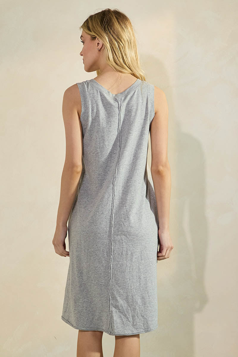 Easy Breeze Raw Edge Sleeveless Cotton Dress | Love It Curvy