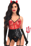 Lavish 4 PC Sexy Devil Lingerie Costume - Love it Curvy