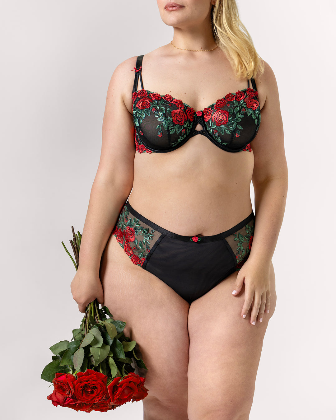 Embroidered Strappy Back Brief | Love It Curvy