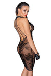 Midi tulle dress with velvet straps in the back | Love it Curvy on model