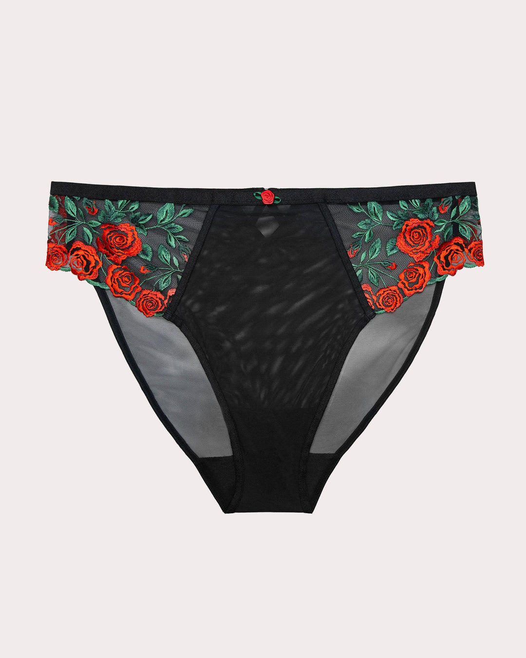 Embroidered Strappy Back Brief Panty | Love It Curvy