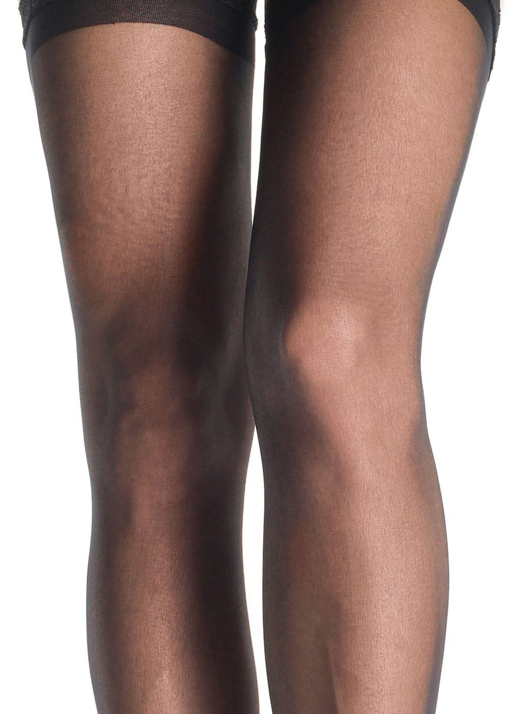 Sheer Thigh Highs - Queen Size - Black - Love it Curvy