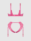 Harlow Lace Underwire Bra & High Waist Backless Panty Set from Love It Curvy