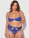 Harlow Lace Underwire Bra & High Waist Backless Panty Set from Love It Curvy