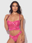 Harlow Lace & Mesh Bustier & Backless Hipster Set from Love It Curvy
