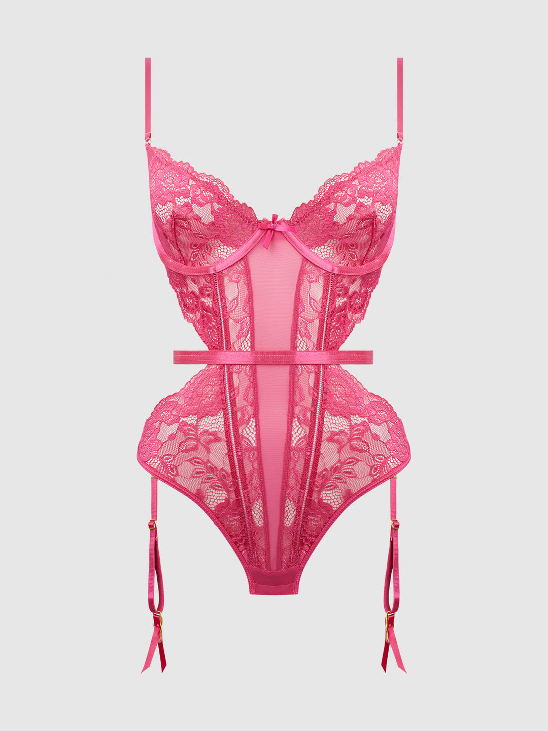 Harlow Lace &amp; Mesh Underwire Teddy from Love It Curvy