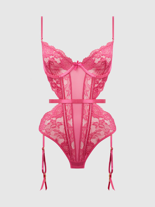 Harlow Lace & Mesh Underwire Teddy from Love It Curvy