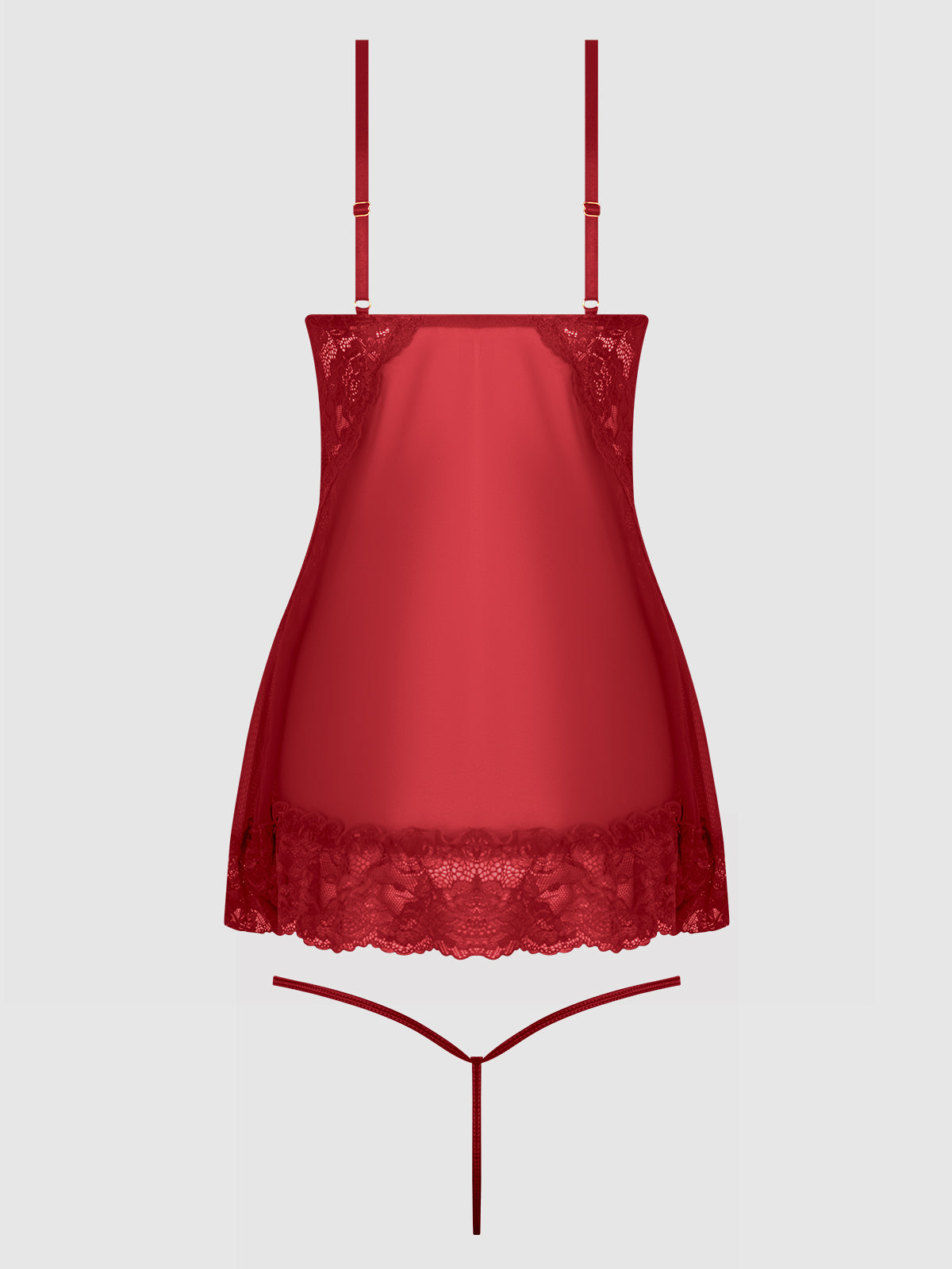 Harlow Lace & Mesh Babydoll & G-String Set from Love It Curvy