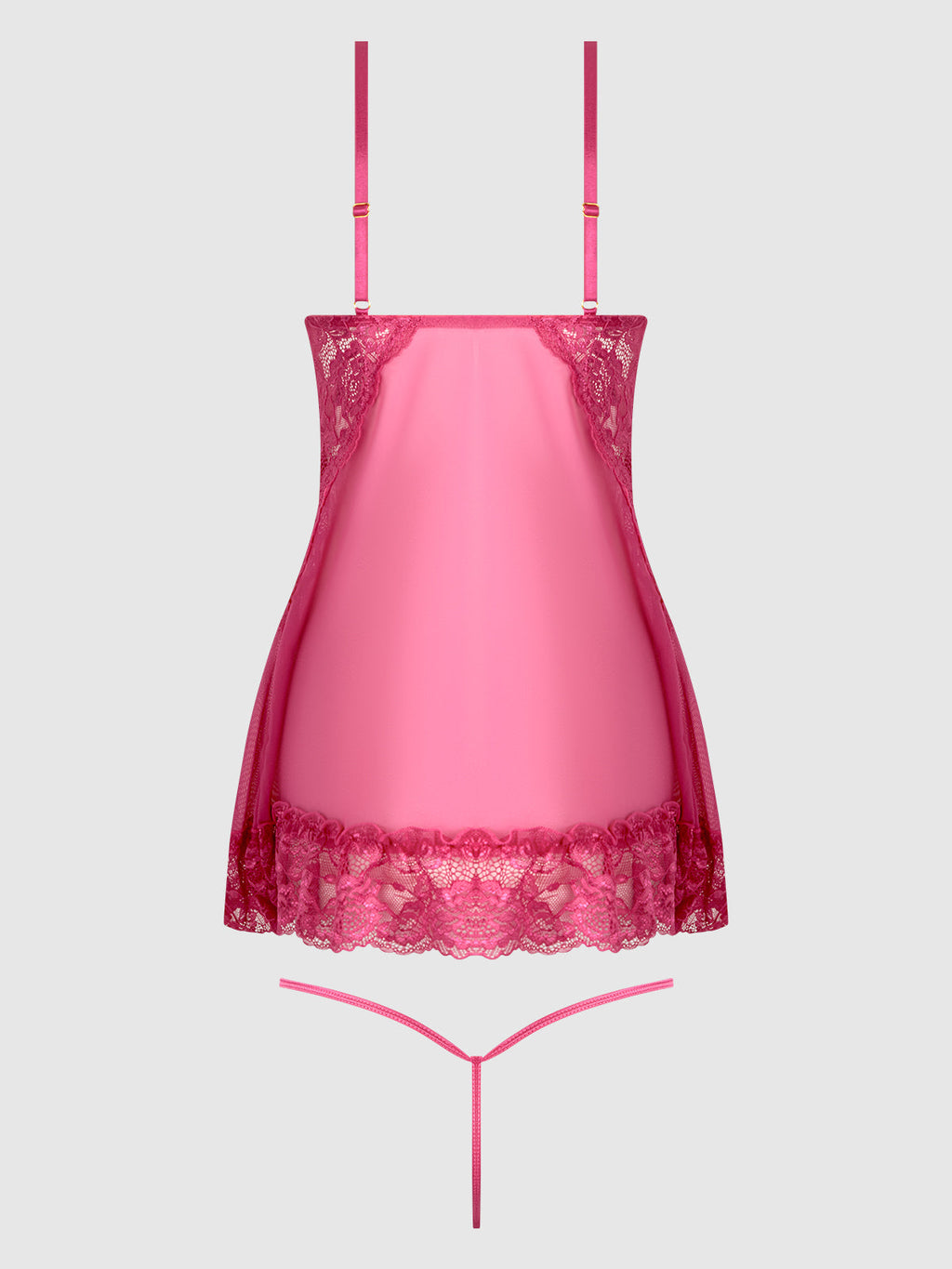 Harlow Lace & Mesh Babydoll & G-String Set from Love It Curvy