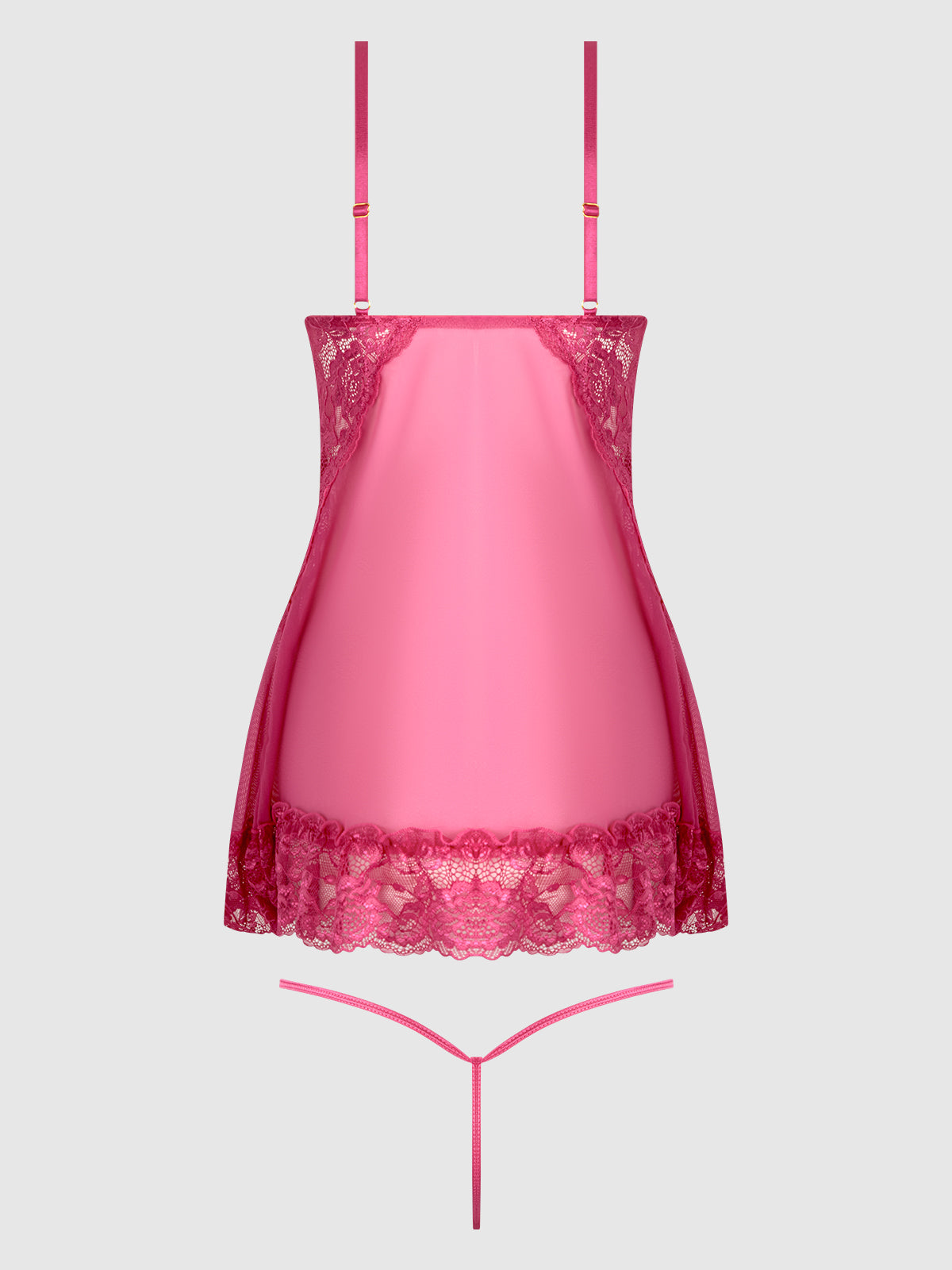 Harlow Lace & Mesh Babydoll & G-String Set from Love It Curvy
