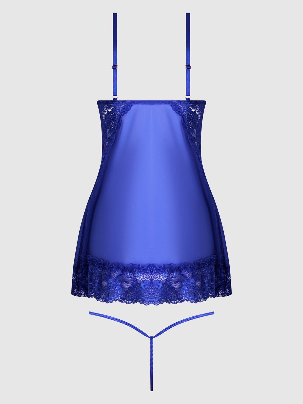 Harlow Lace & Mesh Babydoll & G-String Set from Love It Curvy
