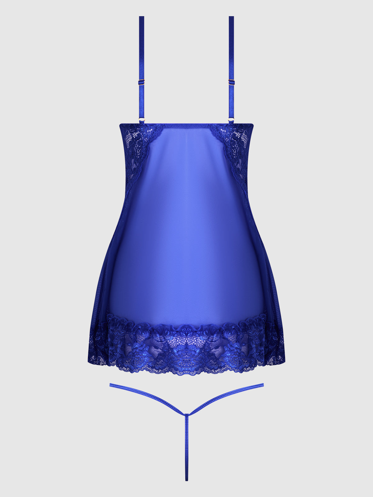 Harlow Lace & Mesh Babydoll & G-String Set from Love It Curvy
