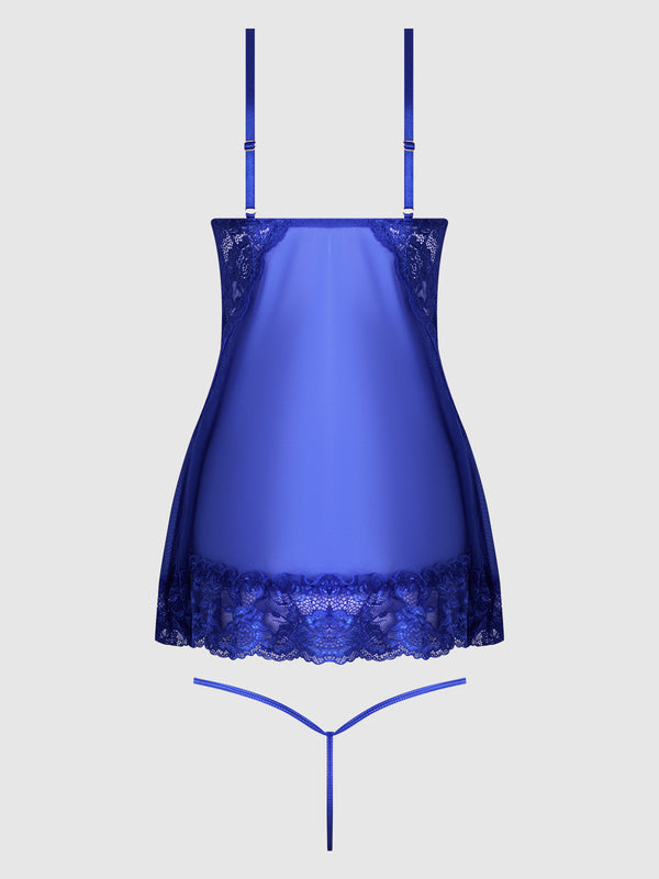 Harlow Lace & Mesh Babydoll & G-String Set from Love It Curvy