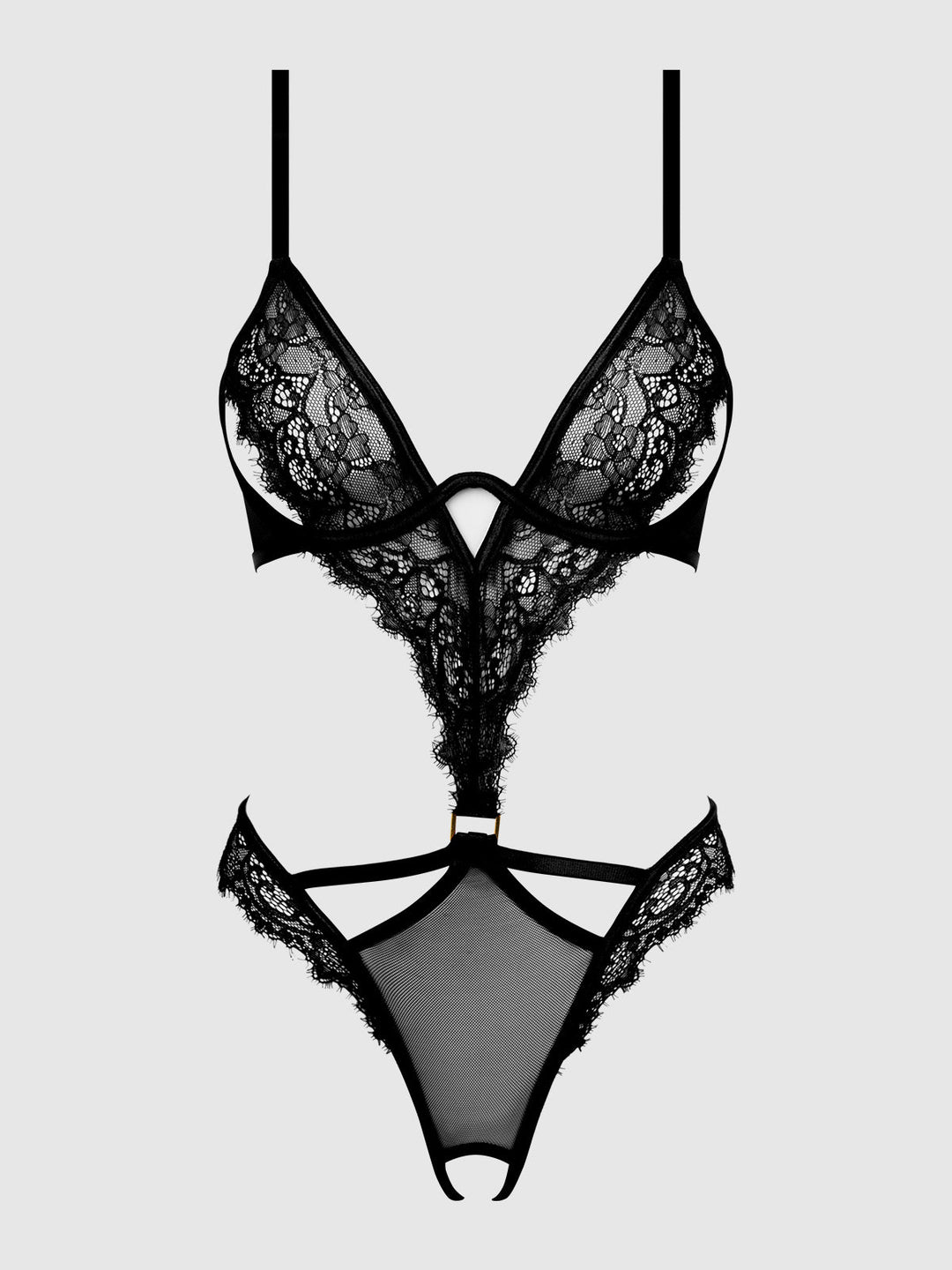 Nadia Lace &amp; Mesh Cutout Teddy from Love It Curvy