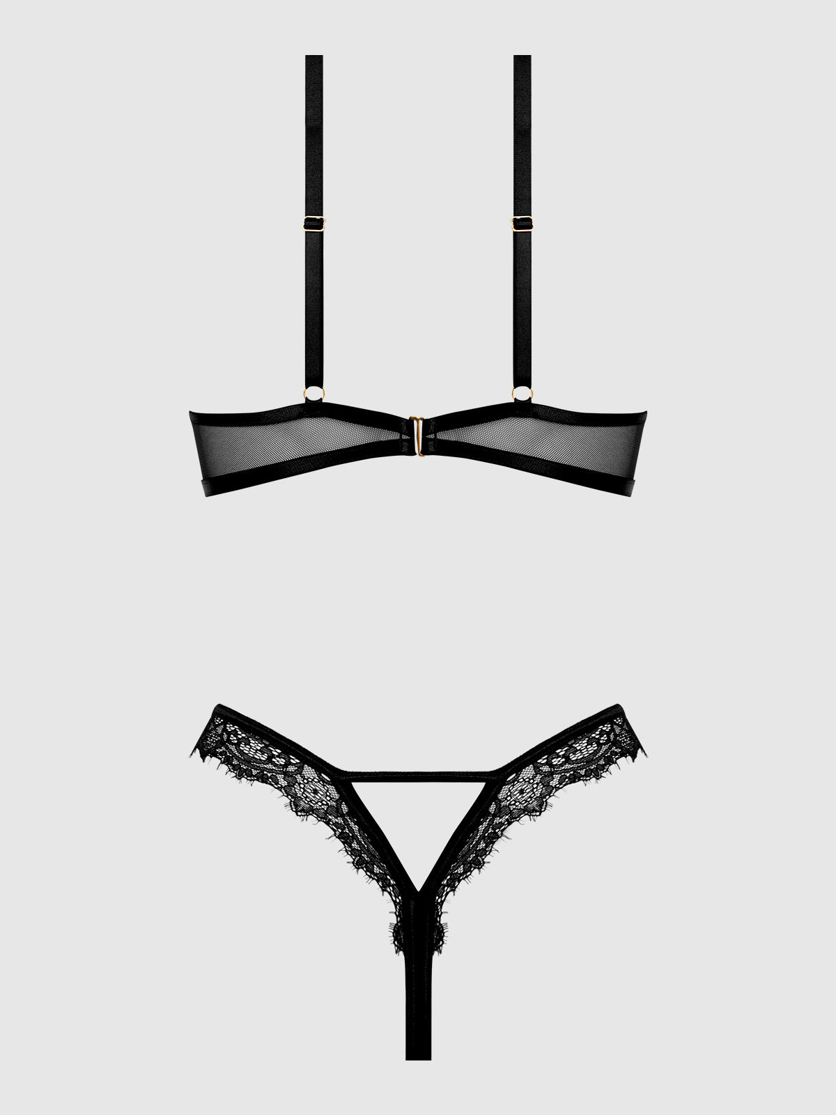 Nadia Lace & Mesh Cutout Teddy from Love It Curvy