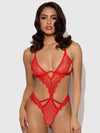 Nadia Lace & Mesh Cutout Teddy from Love It Curvy