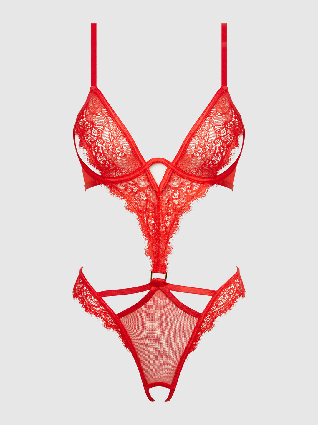 Nadia Lace &amp; Mesh Cutout Teddy from Love It Curvy
