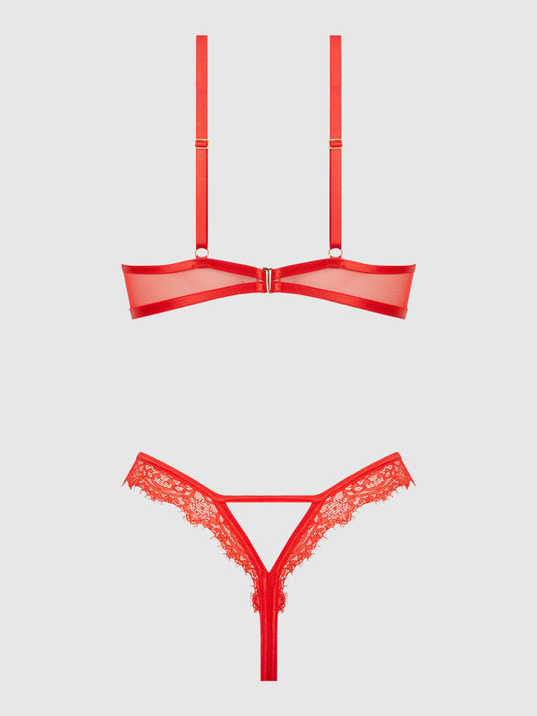 Nadia Lace & Mesh Cutout Teddy from Love It Curvy