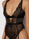 Helena Lace & Satin Wireless & Open Back Teddy from Love It Curvy