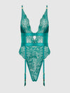Helena Lace & Satin Wireless & Open Back Teddy from Love It Curvy