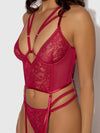 Bianca Strappy Lace Bustier & Thong Set from Love It Curvy