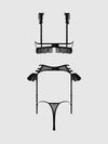 Portia Swiss Dot Cutout Bra, Garter & Thong Set from Love It Curvy