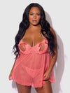 Portia Swiss Dot Babydoll & G-String Set from Love It Curvy