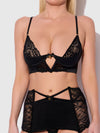 Natasha Micro & Lace Bra, Garter Skirt & G-String Set from Love It Curvy