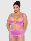 Natasha Micro & Lace Bra, Garter Skirt & G-String Set from Love It Curvy