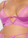 Natasha Micro & Lace Bra, Garter Skirt & G-String Set from Love It Curvy