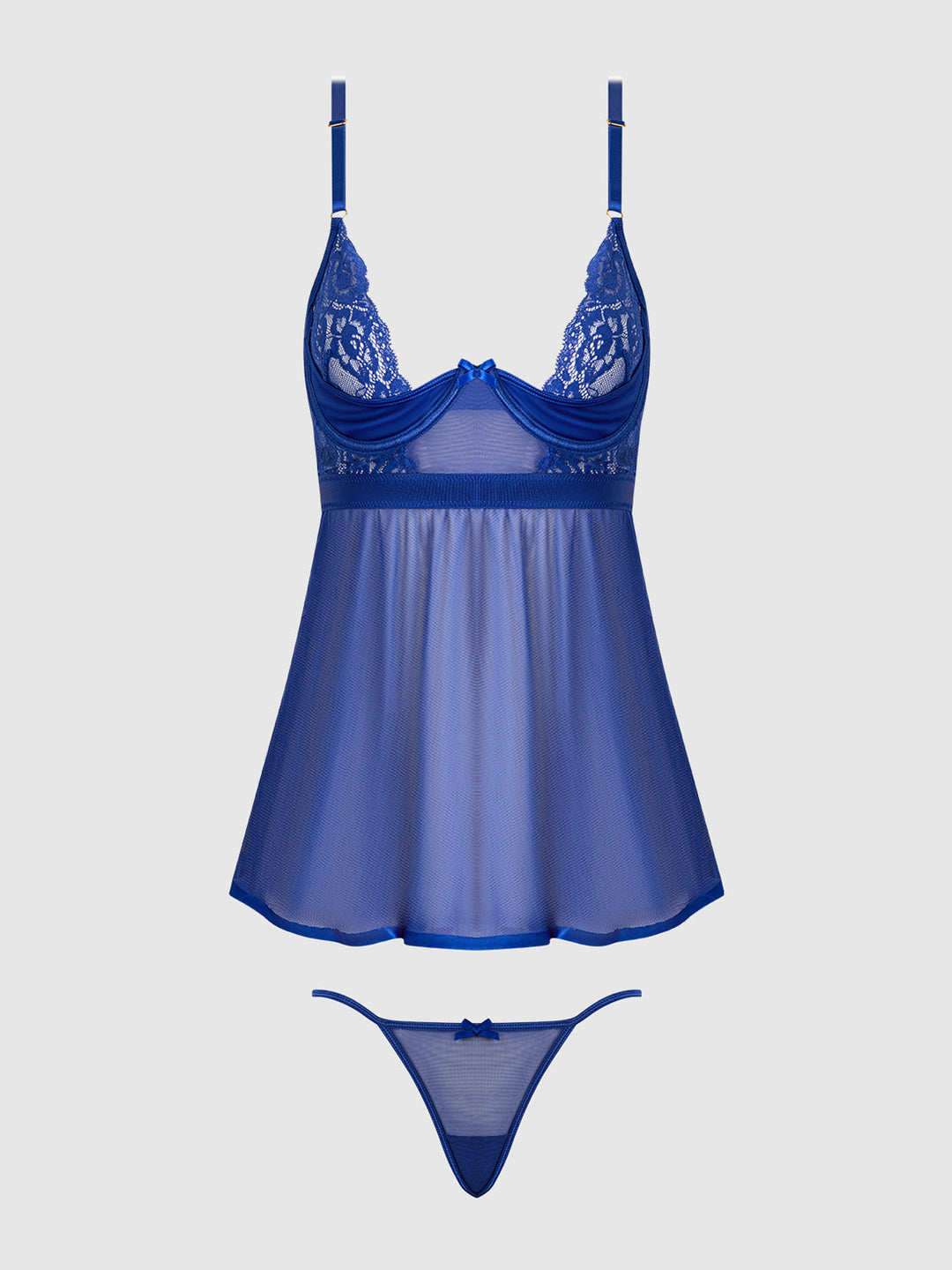 Natasha Lace &amp; Micro Babydoll &amp; G-String Set from Love It Curvy