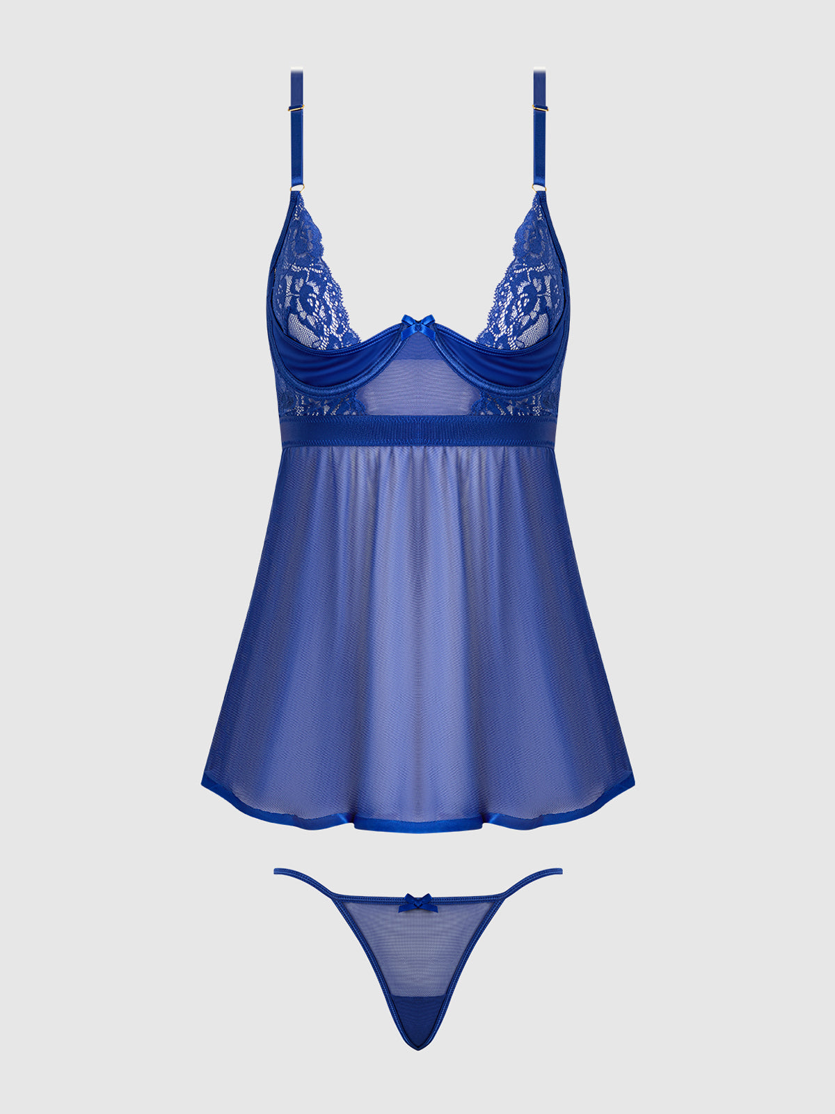 Natasha Lace & Micro Babydoll & G-String Set from Love It Curvy