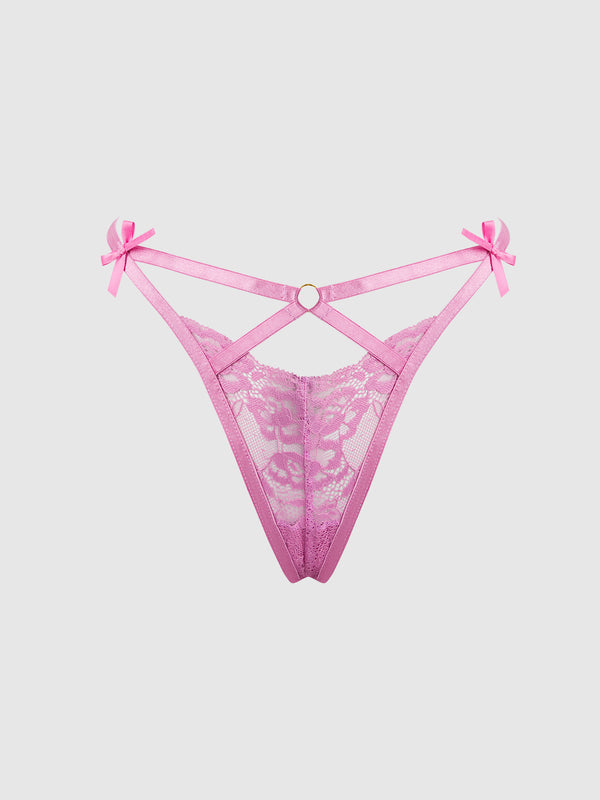 Natasha Lace Strappy G-String from Love It Curvy