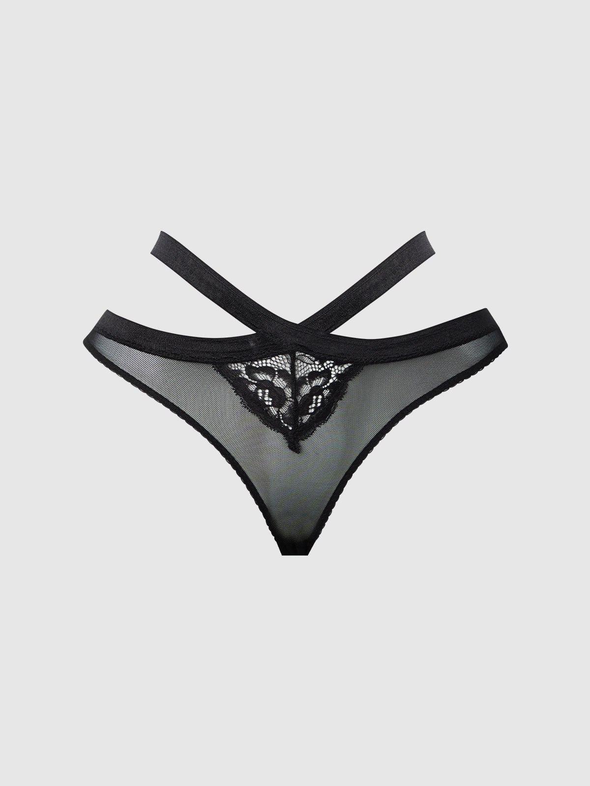 Natasha Lace & Mesh Strappy Hipster from Love It Curvy
