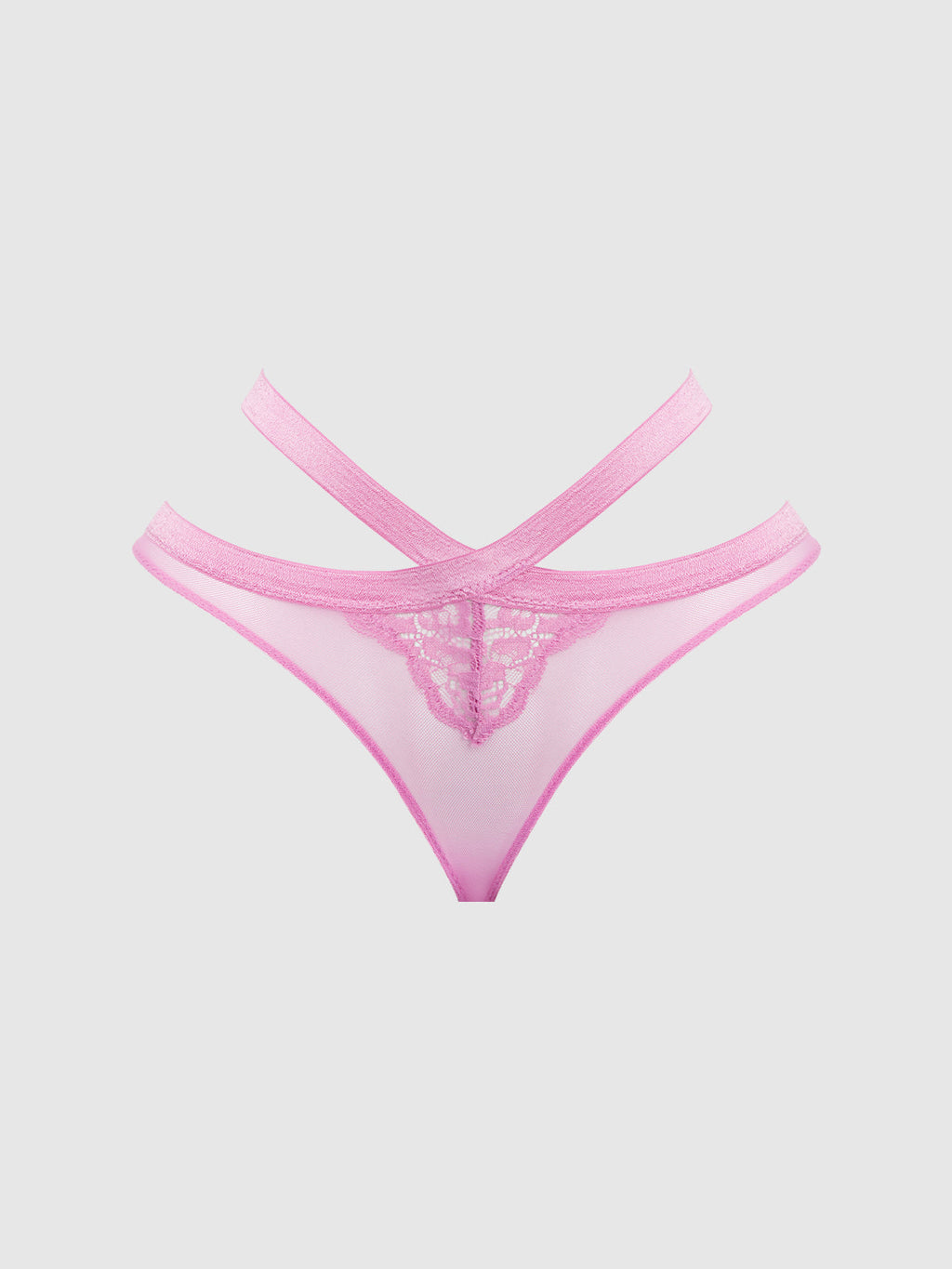 Natasha Lace & Mesh Strappy Hipster from Love It Curvy